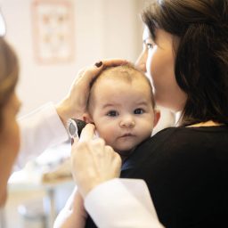 A Baby and her ear doctor