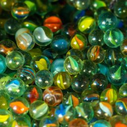 A pile of marbles.